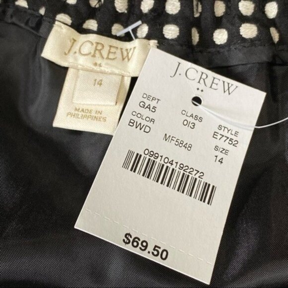 NWT‎ J Crew Factory Women's Polka-Dot Skirt Size 14 - Picture 4 of 6